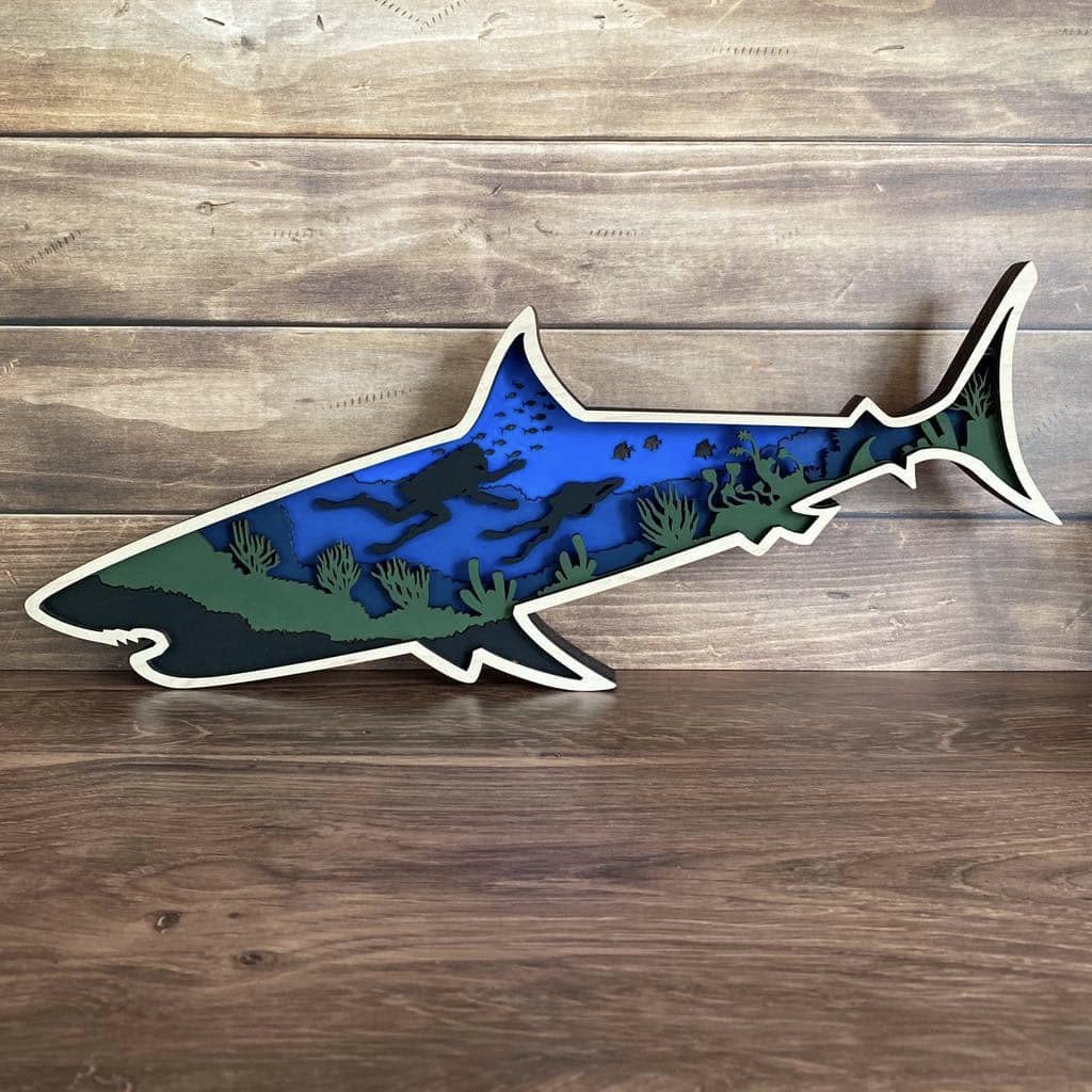 3D Shark/Diver
