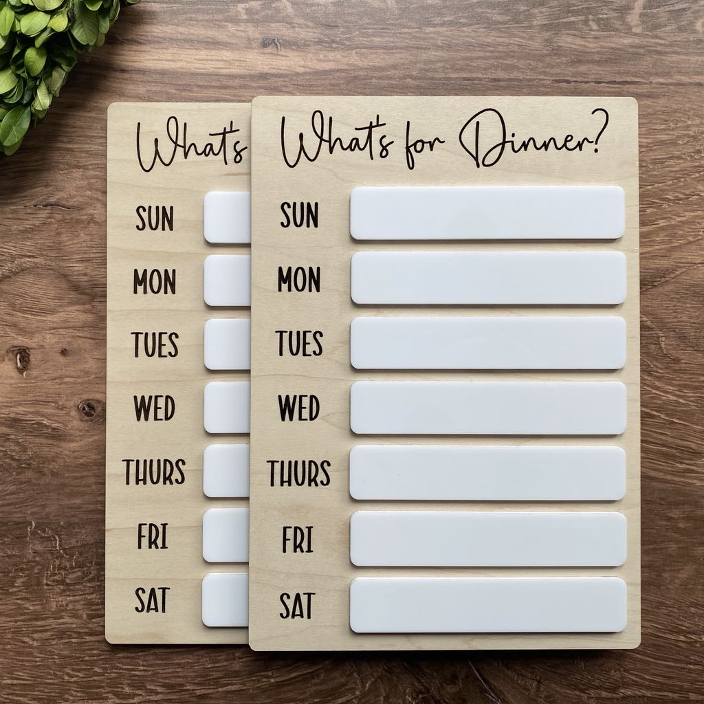 What's for Dinner Sign with Magnet